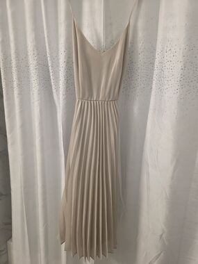 LC Lauren Conrad Pleated Spaghetti-Strap Maxi Dress in Silver